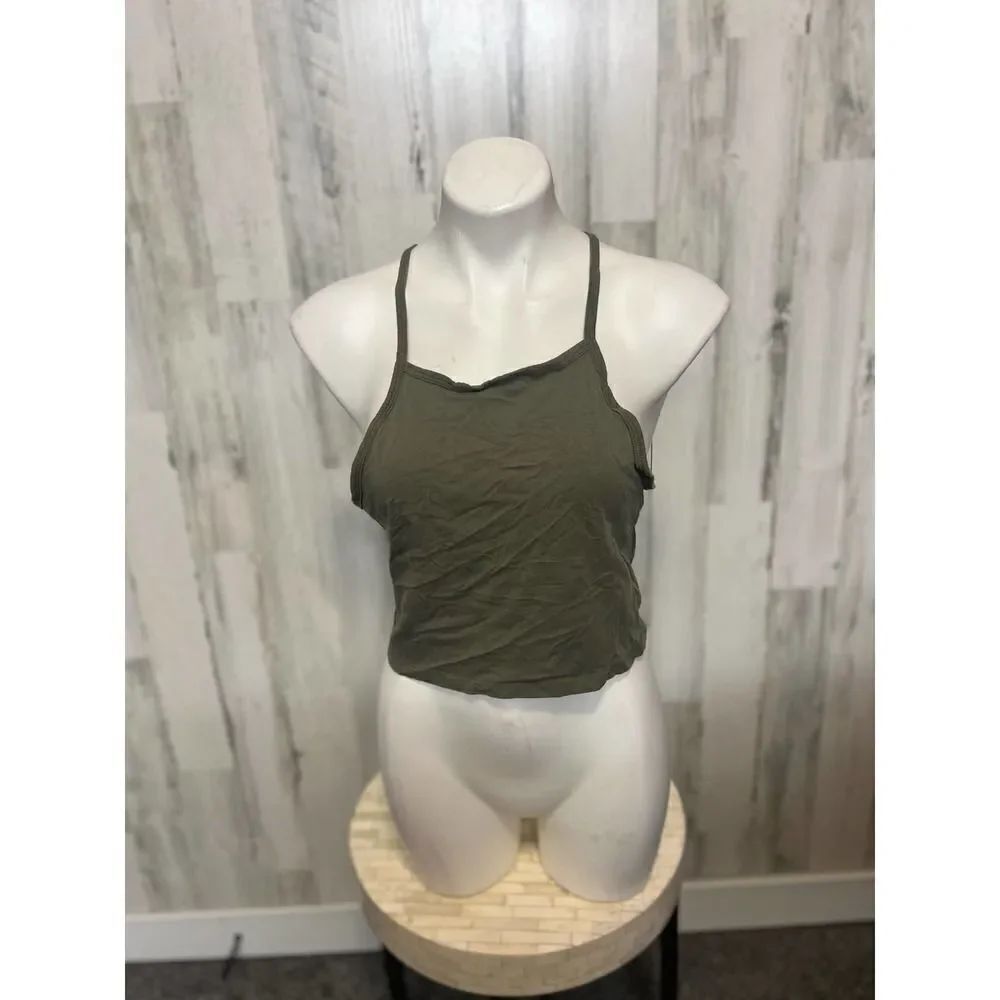 Green crop top